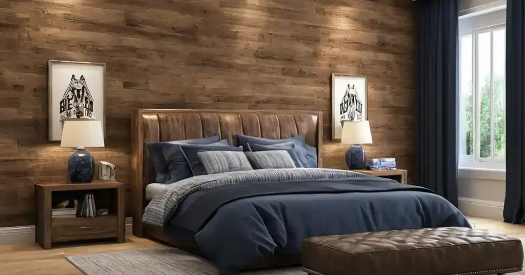 Idea Wallpaper Bilik Tidur Lelaki Motif Tema ekstur Kayu