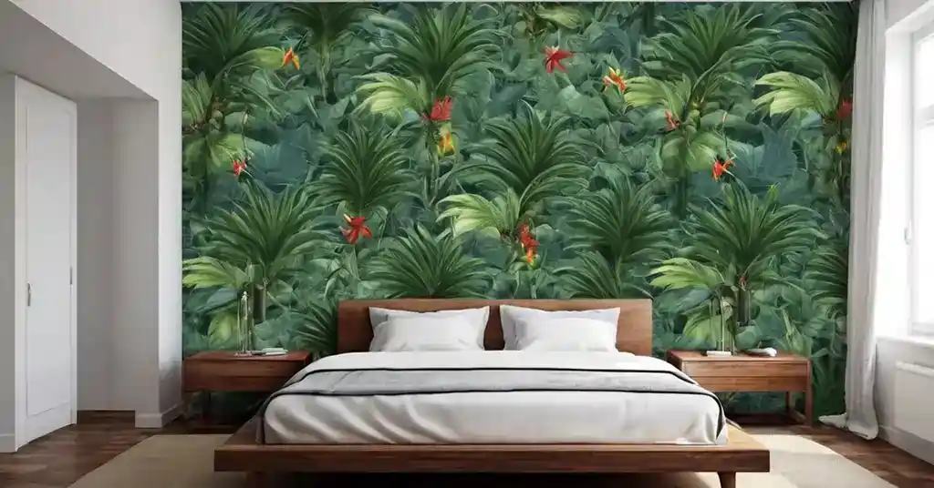 Idea Wallpaper Bilik Tidur Lelaki Tema Motif Tropika