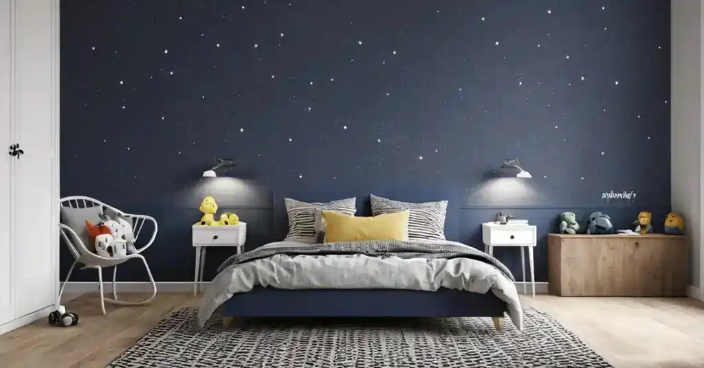 Idea Wallpaper dinding Bilik tidur Lelaki Kesederhanaan Scandinavia
