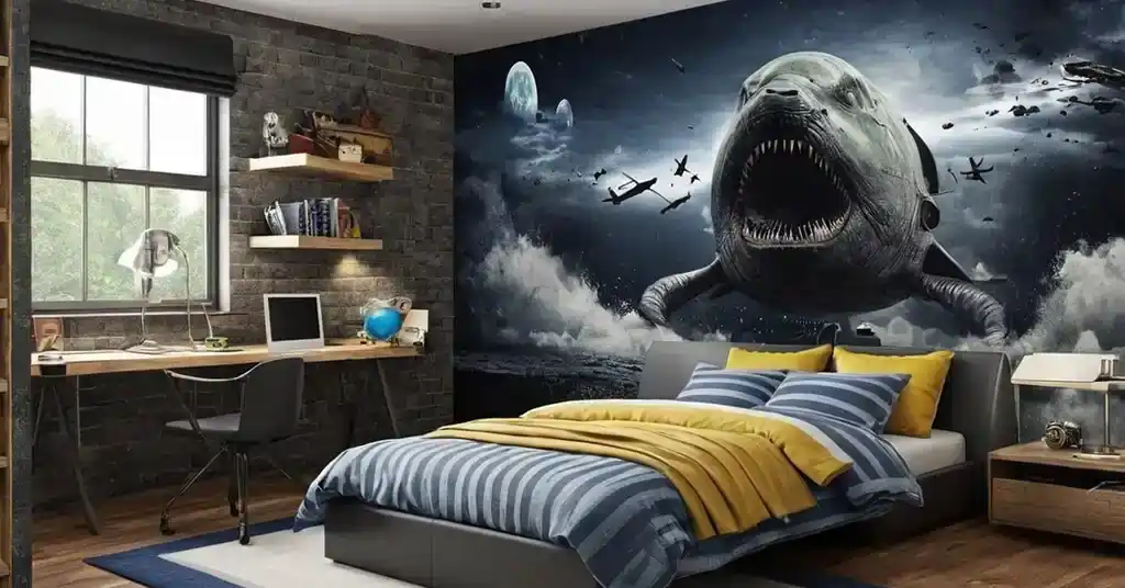 Idea Wallpaper dinding Bilik tidur Lelaki Tema Konsep Loft