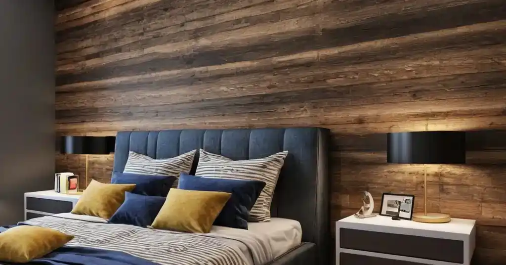Idea Wallpaper dinding Bilik tidur Lelaki Tema ekstur Kayu