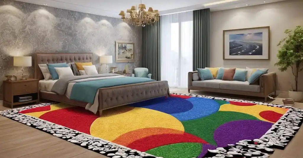 Karpet Berwarna Warni untuk Ceria Suasana Hiasan Bilik Tidur Suami Isteri