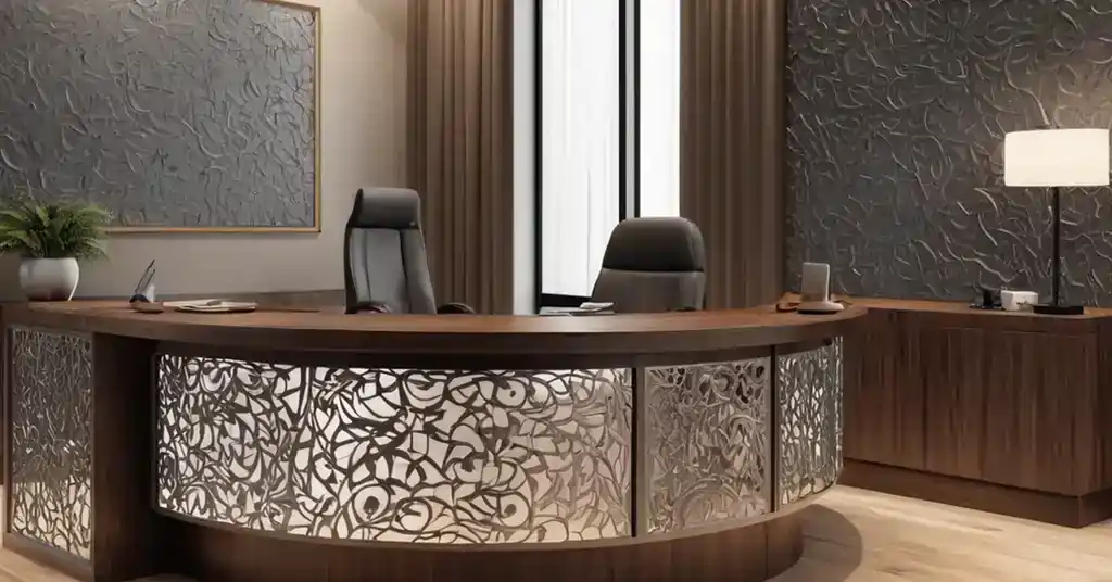 Kaunter dengan Panel Hiasan