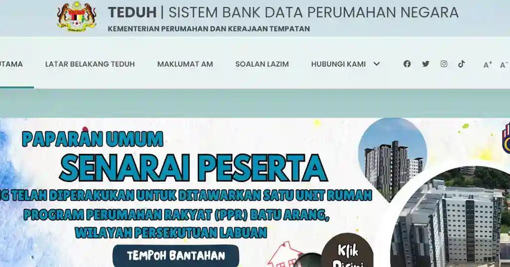 Menyemak Status Permohonan Rumah PPR Johor Online