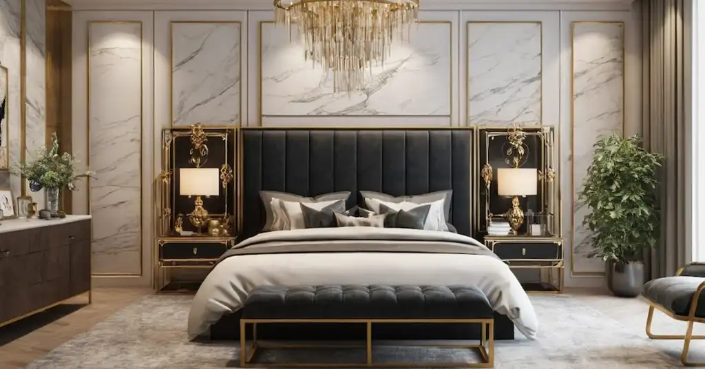 Penggunaan Aksesori Logam untuk Sentuhan Glam Hiasan Bilik Tidur Suami Isteri