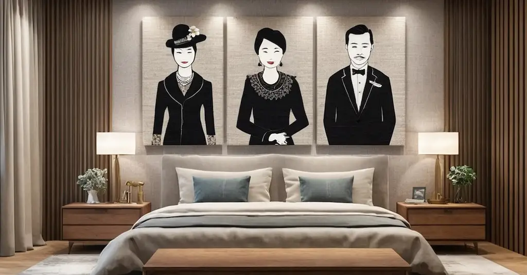 Penggunaan Seni Kain (Textile Art) pada Dinding Hiasan Bilik Tidur Suami Isteri