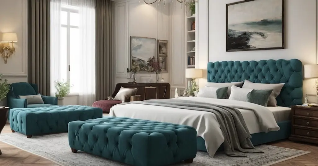 Penggunaan Tempat Duduk Berkusyen (Ottoman) Hiasan Bilik Tidur Suami Isteri
