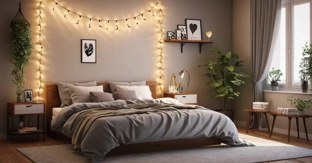 Tirai Cahaya (String Lights) untuk Suasana Romantik Hiasan Bilik Tidur Suami Isteri