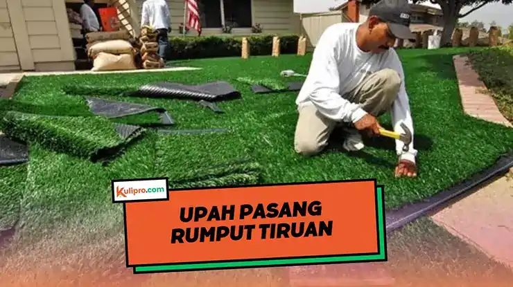 Upah Pasang Rumput Tiruan