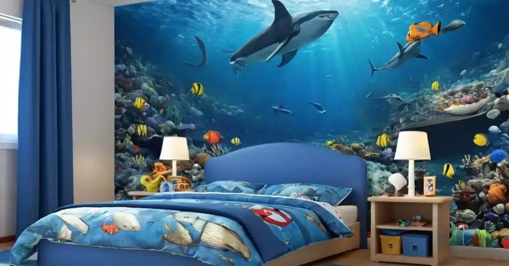 Wallpaper Bilik Tidur Lelaki Tema Lautan