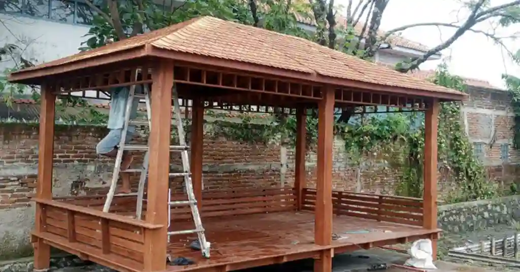 Kelebihan Gazebo Kayu Jati
