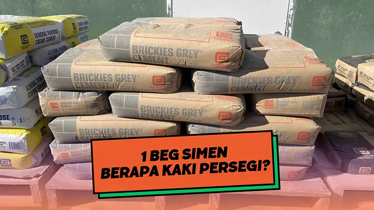 1 Beg Simen Berapa Kaki Persegi