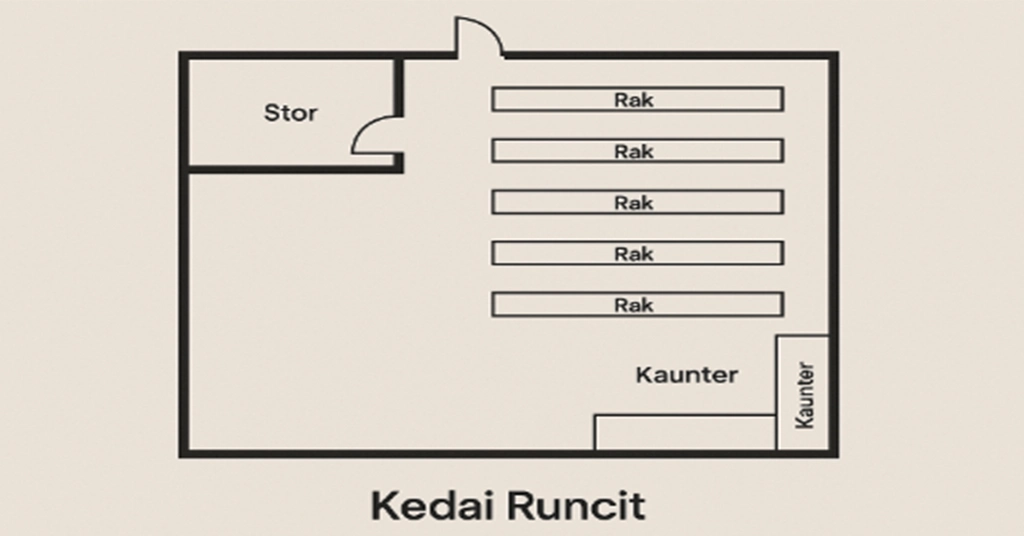 Pelan Lantai Kedai Runcit