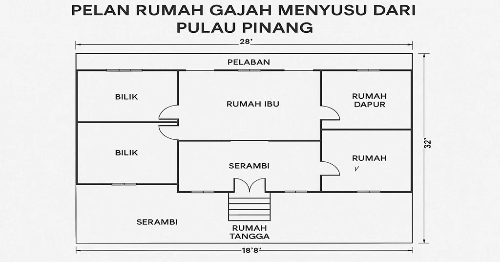 Pelan Rumah Gajah Menyusu
