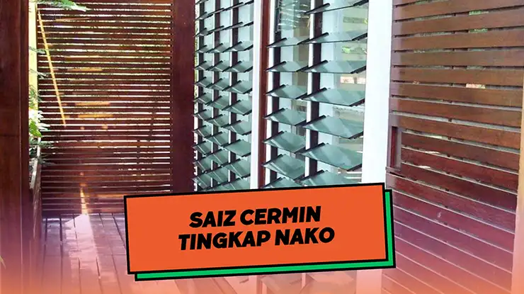 Saiz Cermin Tingkap Nako